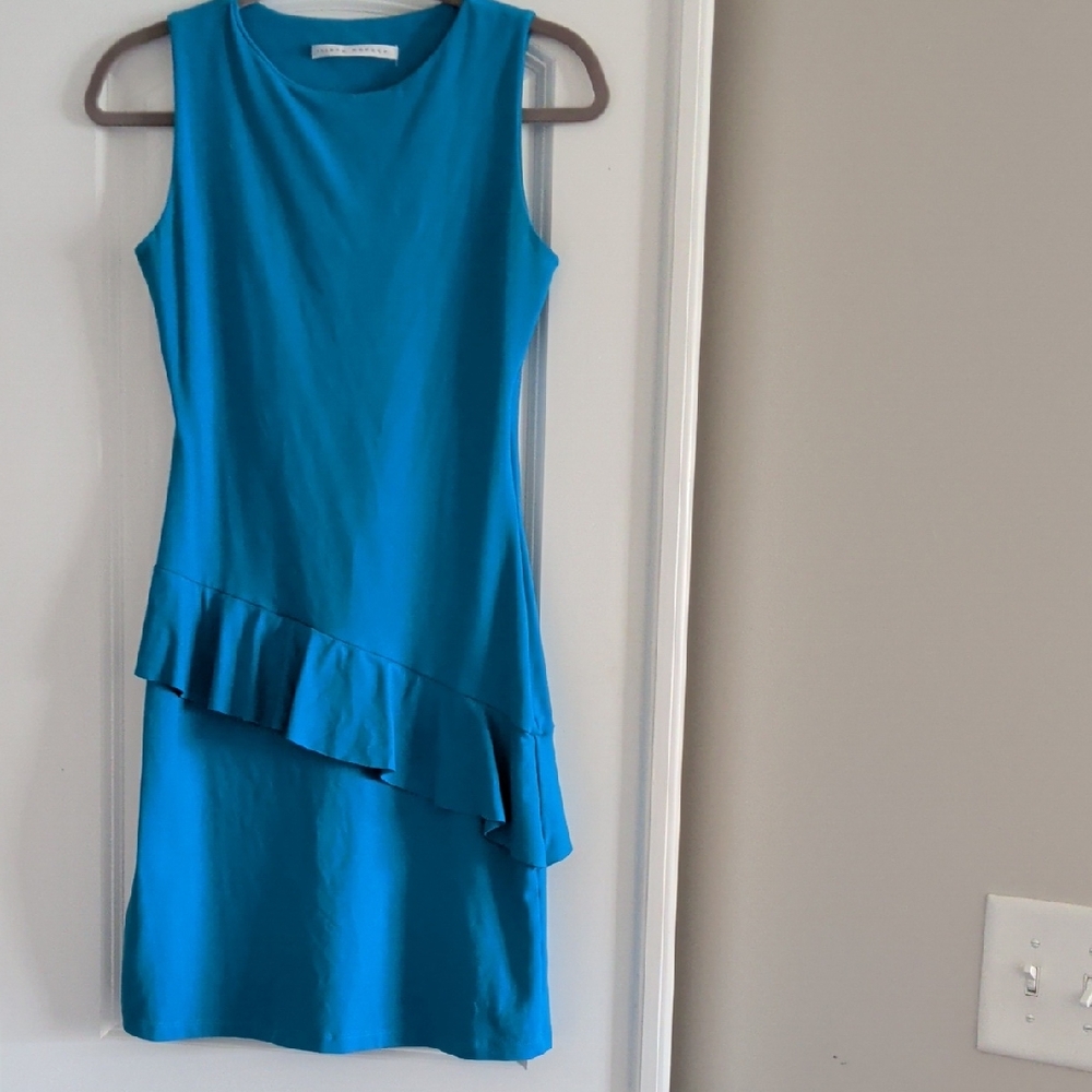 Susana Monaco Vibrant Blue Asymmetrical Dress